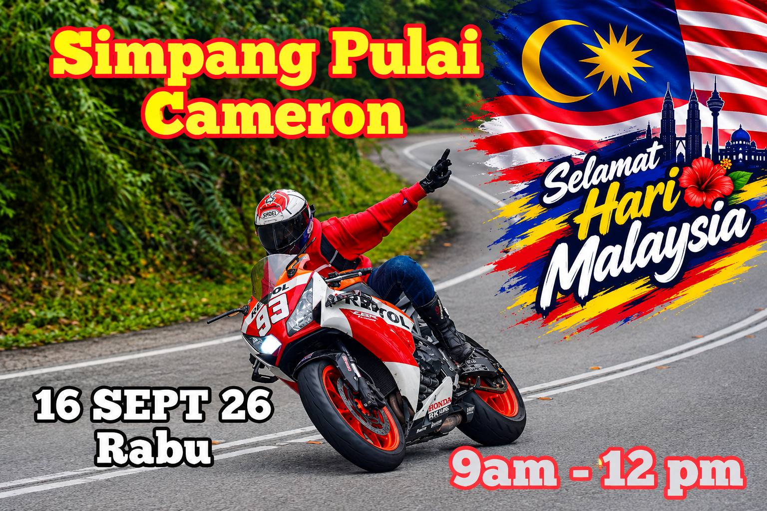 RIDE SANTAI SIMPANG PULAI-CAMERON (RABU) 16 SEPT 2026